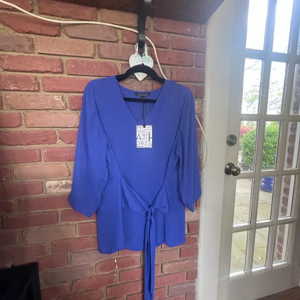 🔥NWT🔥 HAWTHORN 🔥BLUE 🔥BLOUSE 🔥